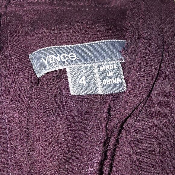 Vince | Plum Purple Silk Chiffon Blouse - Picture 5 of 5